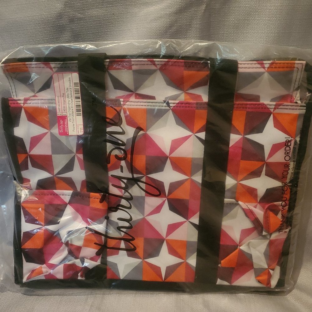 31 Zip Top Organizing Utility Tote in Origami Pop